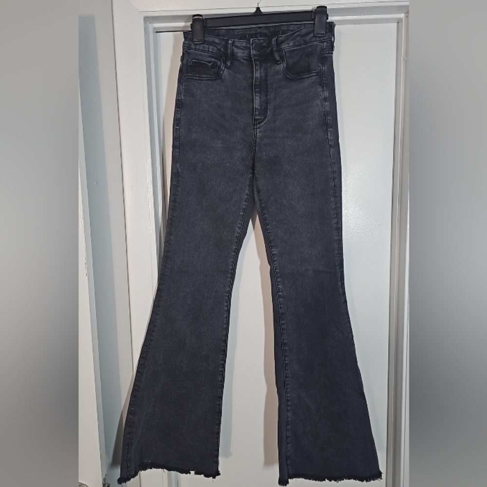American Eagle Outfitters Dark Gray Flare Jeans